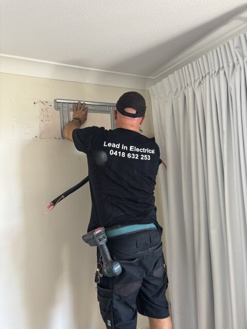 Lead In Electrical mounting a split-system indoor unit