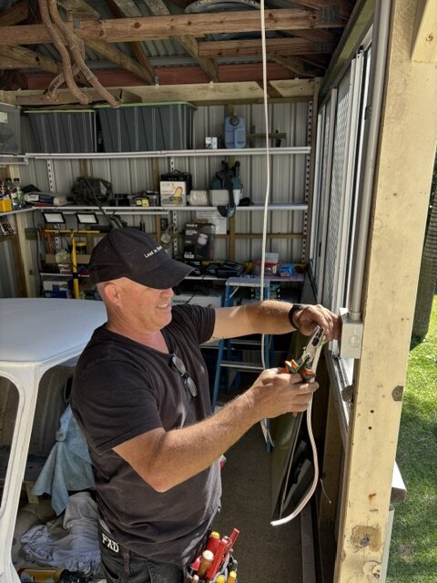Tim from Lead In Electrical on an emergency electrical callout